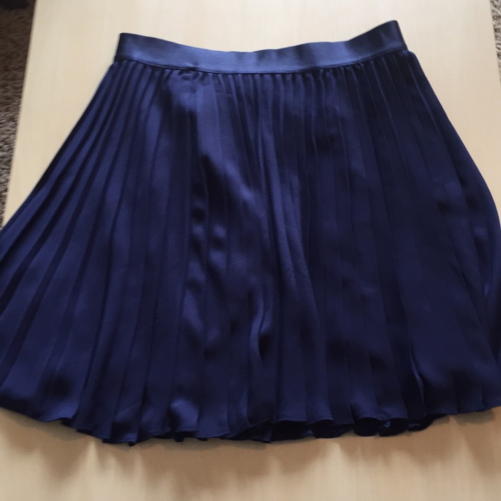 Express plaid Navy skirt - Picture 3 of 3